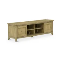 meuble tv bois marron 180x43x55cm - décoration d'autrefois