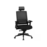 finebuy design chaise bureau tissu chaise exécutif rembourré chaise tournante  chaise de pivotant avec accoudoirs - 120 kg capacité de charge - noir - réglable en hauteur - dossier ergonomique