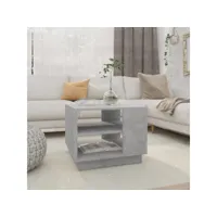 table basse table de salon  bout de canapé gris béton 55x55x43 cm aggloméré meuble pro frco37386