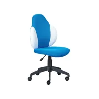 paris prix - chaise de bureau jessi 100cm bleu & blanc