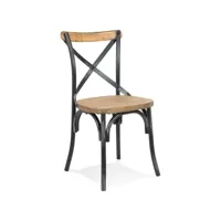 chaise de cuisine 'ranch' en bois finition noyer effet vieilli noir chaise de cuisine 'ranch' en bois finition noyer effet vieilli noir