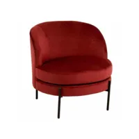 paris prix - fauteuil lounge design jula 71cm rouge