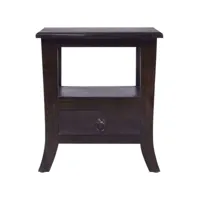 vidaxl table de chevet noir clair 40x40x45 cm bois massif d'acajou