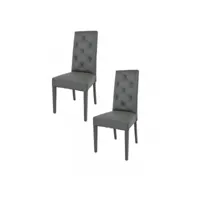duo de chaises gris foncé - siena - l 54 x l 46 x h 99 cm