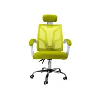 aristo - fauteuil pivotant style moderne bureau - 84-63x61x118 - réglable en hauteur - chaise de bureau - vert