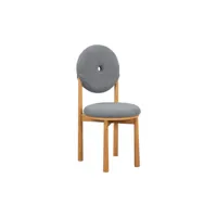 chaise en laine d'agneau, ensemble de 2 chaises de salle à manger, moderne et épuré moselota