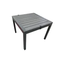table de jardin extensible en aluminium avec plateau composite byron de 4 à 8 personnes - gris anthracite