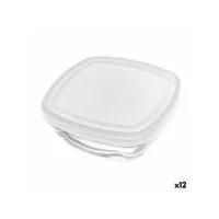 boîte à lunch duralex 09027am transparent avec couvercle 300 ml 11 x 11 x 4,5 cm (12 unités) (11 cm)