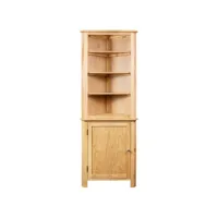 armoire d'angle 59 x 36 x 180 cm bois de chêne massif