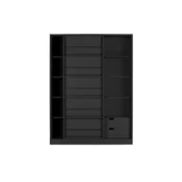 swing - armoire à porte coulissante en pin - couleur - noir 373650-z