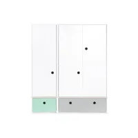 armoire 3 p colorflex mint-p grey