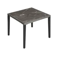 tectake table en rotin tarent 93,5 x 93,5 x 75 cm - gris 404802