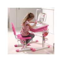 bureau enfant comfortline 301 avec plateau inclinable - rose clbu30113