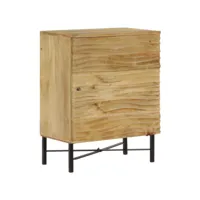 buffet bahut armoire console meuble de rangement bois de manguier massif 75 cm helloshop26 4402234