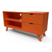 meuble tv scandinave bois viking  orange vikingtv-o