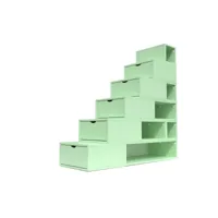 escalier cube de rangement hauteur 150cm  vert pastel esc150-vp