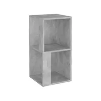 armoire d'angle gris béton 33x33x67 cm aggloméré