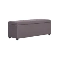 banc avec compartiment de rangement  coffre de rangement 116 cm taupe polyester meuble pro frco54430