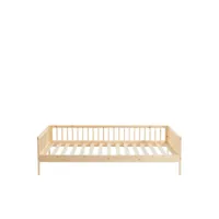 sasha - cadre de lit pour enfant en bois massif 90x190cm - couleur - bois clair