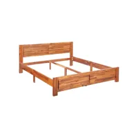 lit double-160 x 200 cm, cadre de lit, lit adulte, structure de lit bois d'acacia massif 160x200 cm meuble pro jkf422596