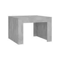 table de salon gris béton 50x50x35 cm aggloméré