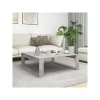 table basse table de salon  bout de canapé gris béton 100x100x35 cm aggloméré meuble pro frco64025