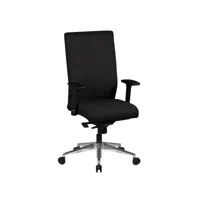 finebuy design chaise bureau tissu chaise exécutif rembourré chaise tournante  chaise de pivotant avec accoudoirs - 120 kg capacité de charge - noir - réglable en hauteur - dossier ergonomique
