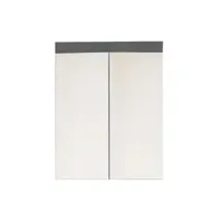 armoire murale blanc et gris brillant kelia 60 cm