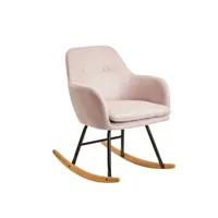 finebuy chaise à bascule 71x76x70cm fauteuil de relaxation design malmo tissu  bois  chaise berçante avec structure  chaise de relaxation rembourrée fauteuil à bascule  fauteuil à bascule moderne