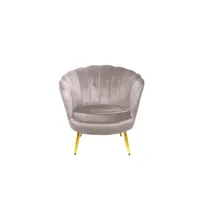 fauteuil arrondi pied or gatsby - taupe