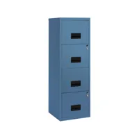 colonne de rangement tiroirs en métal bleu