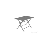 table pliante en aluminium rectangle coloris gris clair