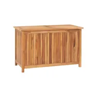 coffre boîte meuble de jardin rangement 90 x 50 x 58 cm bois de teck solide helloshop26 02_0013054