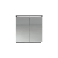 meuble a miroir toledo 60 x 60 cm chene gris - miroir armoire miroir salle de bains verre armoire de rangement