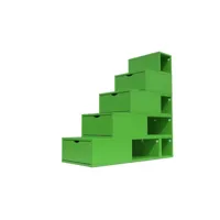 escalier cube de rangement hauteur 125 cm  vert esc125-ve