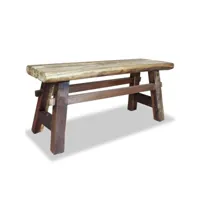 banc bois de récupération massif  banc de jardin banc de table de séjour 100 x 28 x 43 cm meuble pro frco93751