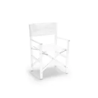 chaise de plage pliante en aluminium textilène blanc regista gold white beach and garden design