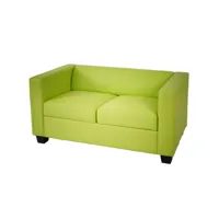 canapé, sofa lille, 2 places ~ simili-cuir, vert clair