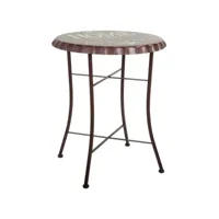 table de bar, table haute ronde en métal multicolore - diamètre 60 x hauteur 71  cm