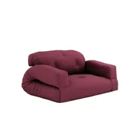 canapé futon standard convertible hippo sofa couleur bordeaux 20100996575
