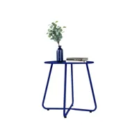table d'appoint 52x46 cm bleu en métal ml-design 490008866