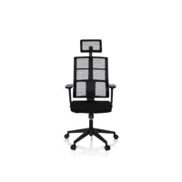 chaise de bureau chaise pivotante spinio pro maille tissu noir hjh office