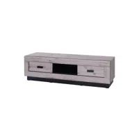 otis - meuble tv - bois gris - 170 cm - style contemporain - bestmobilier - bois