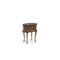 table de chevet 2 tiroirs bois bronze marron 50x30x60cm - bois-bronze - décoration d'autrefois
