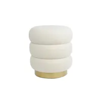 light & living pouf kimi - blanc/or - ø40cm 6857526