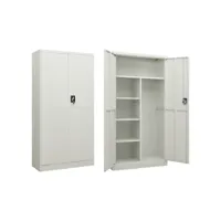 armoire à casiers gris clair 90x40x180 cm acier