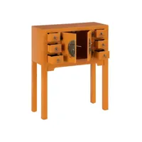 juicy - console 2 portes 6 tiroirs coloris orange
