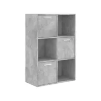 armoire de rangement gris béton 60x29,5x90 cm aggloméré