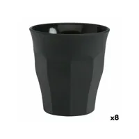 verre duralex 1604144 noir verre 6 pièces 90 ml (8 unités)