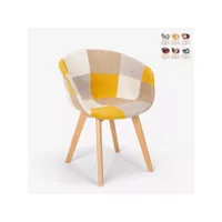 chaise patchwork pour cuisine bar restaurant design nordique en bois et tissu pigeon ahd amazing home design